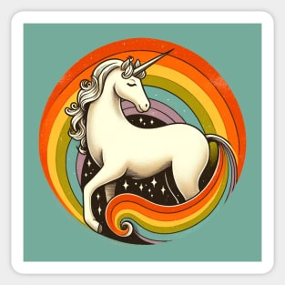Retro Unicorn Sticker